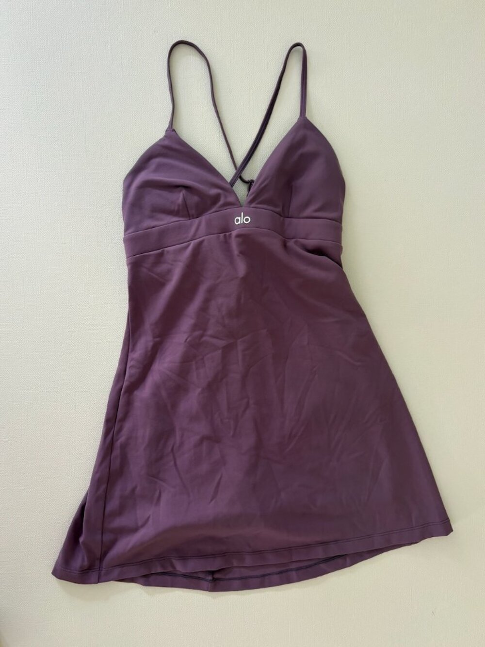 Alo Yoga Airbrush Real Tennis Dress Mauve Purple XS
